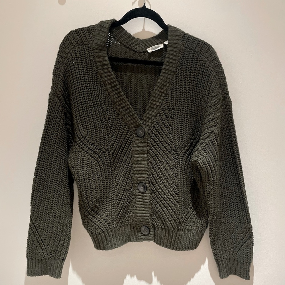 Green cardigan